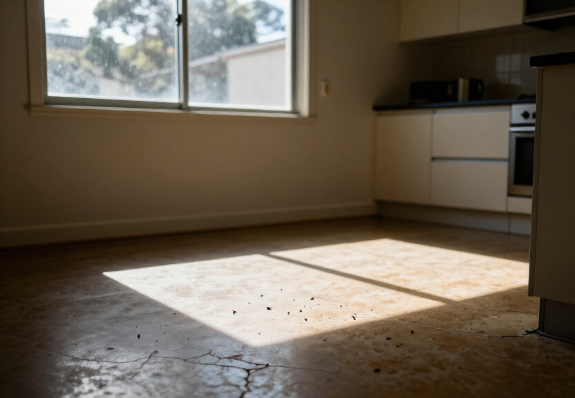 Cockroach infestation in a Waverton apartment before treatment